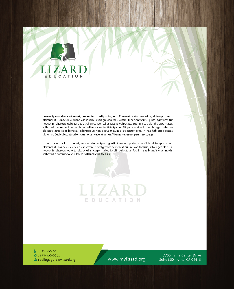 Stationery Design by meet007 for Lizard Education | Design #5354259
