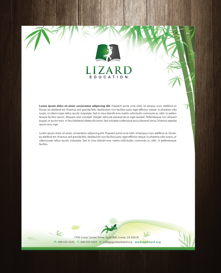 Stationery Design by meet007 for Lizard Education | Design #5492835