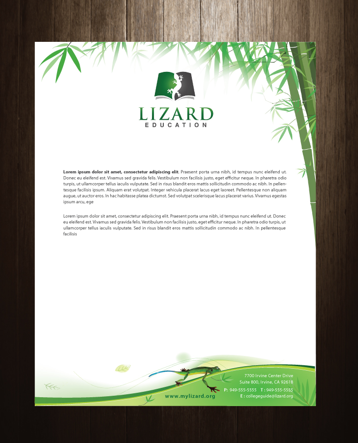 Stationery Design by meet007 for Lizard Education | Design #5493200