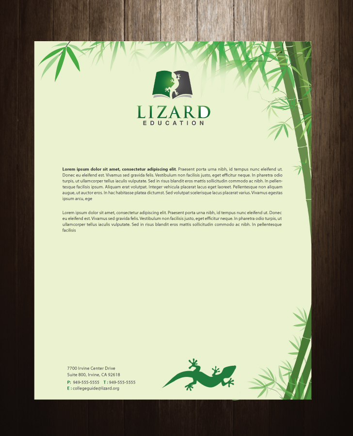 Stationery Design by meet007 for Lizard Education | Design #5498901