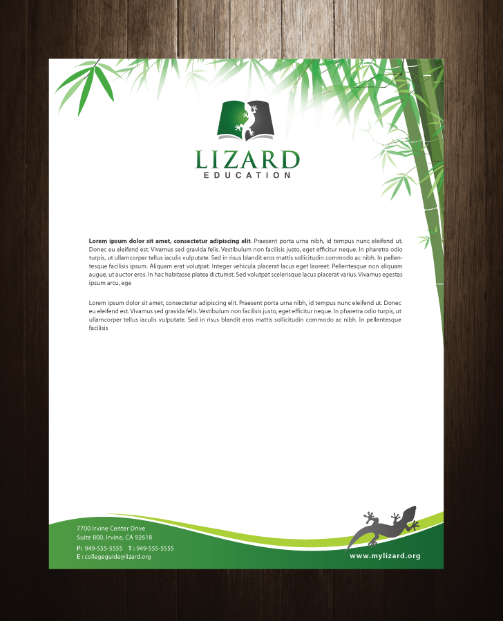 Stationery Design by meet007 for Lizard Education | Design #5513502