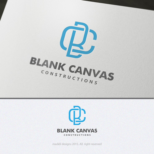 Logo Design by madeli for Blank Canvas Constructions Ltd | Design #5352493