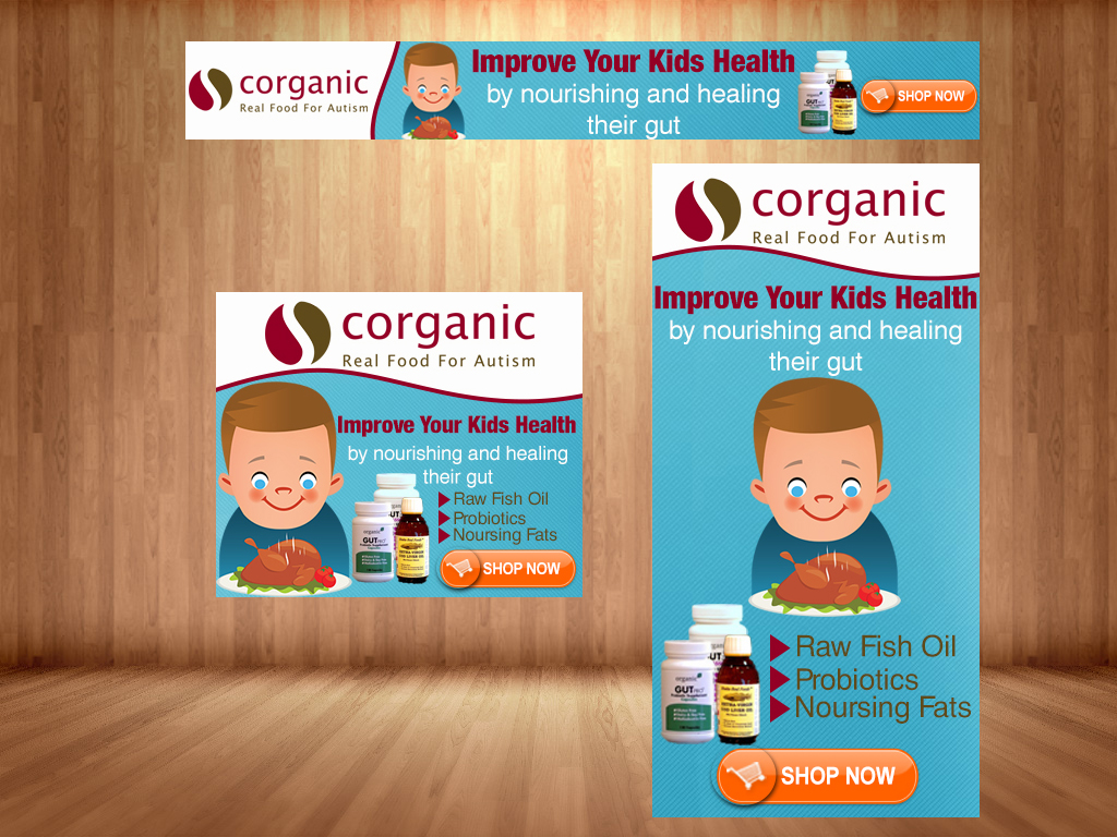 Banner Ad Design by nguruzzdng for Organic 3, Inc. | Design #5354946
