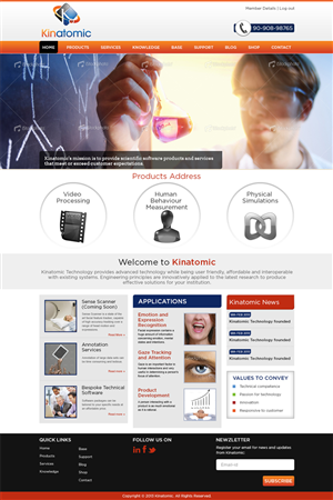 Web Design by Mayank Patel for Kinatomic Technology | Design: #1502100