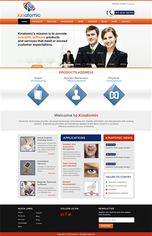 Kinatomic Technology Website Template | Web Design by Mayank Patel