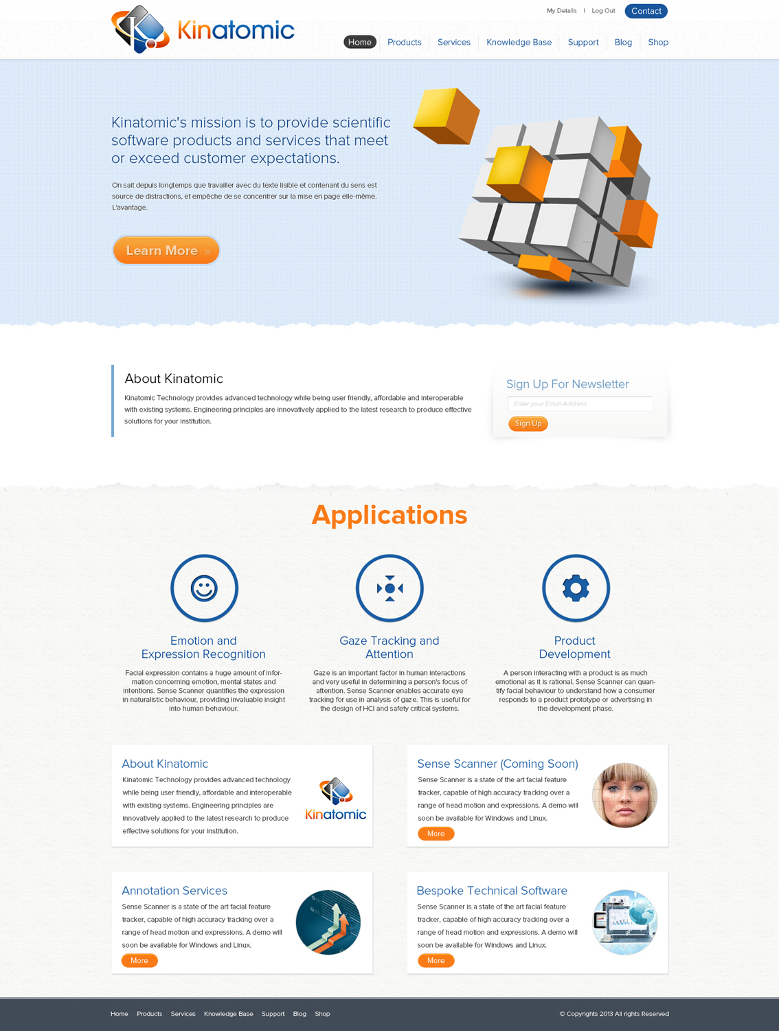 Web Design by OM for Kinatomic Technology | Design #1502309