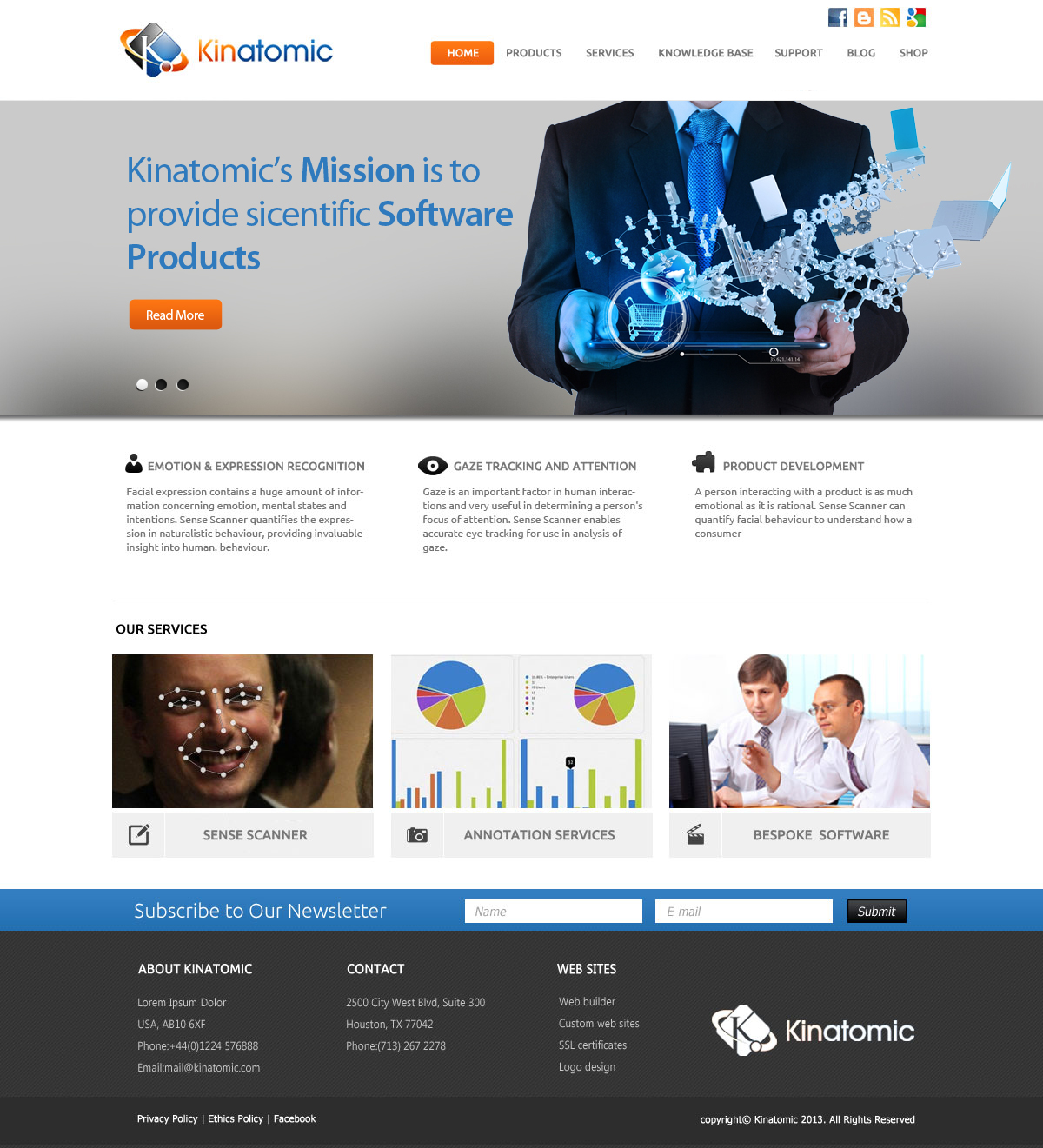 Web Design by OM for Kinatomic Technology | Design #1520500