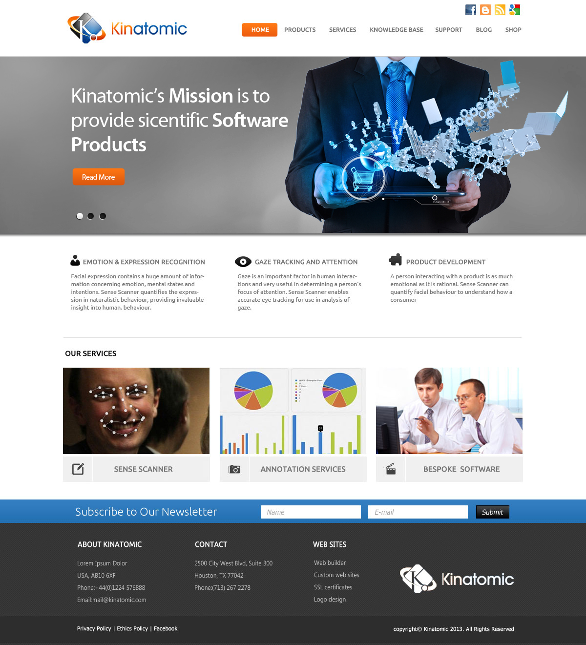 Web Design by OM for Kinatomic Technology | Design #1520502