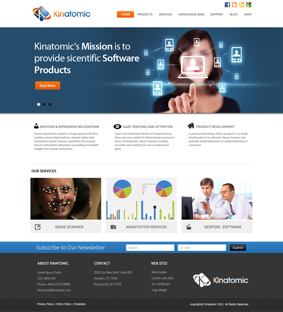 Web Design by OM for Kinatomic Technology | Design #1520504