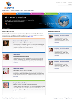 Web Design by Relativiteit for Kinatomic Technology | Design: #1496529