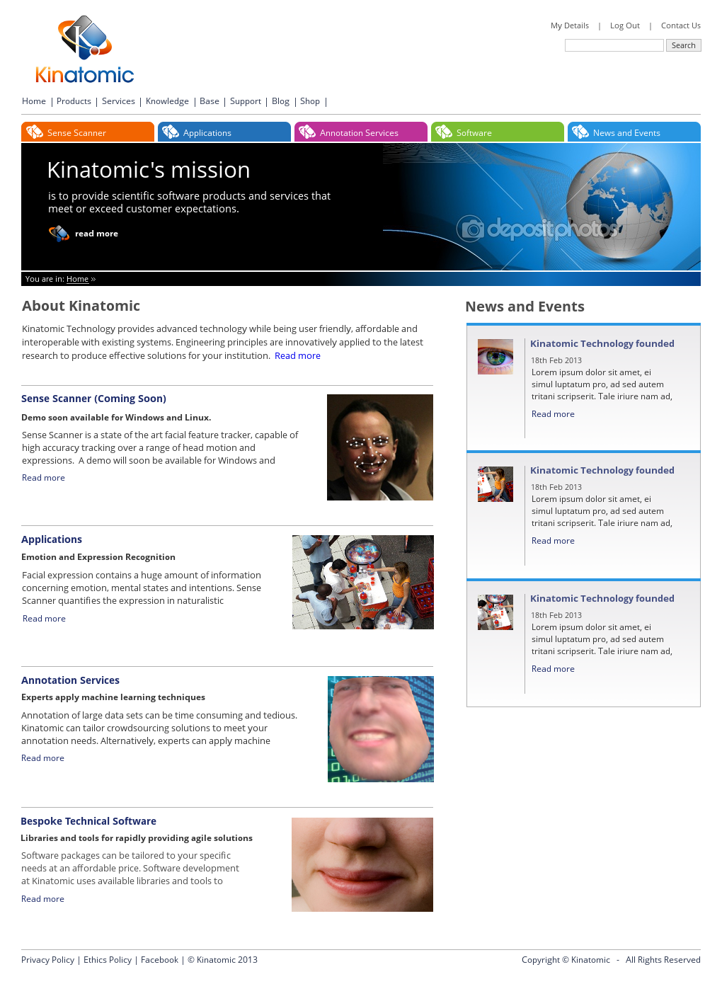 Web Design by Relativiteit for Kinatomic Technology | Design #1496750