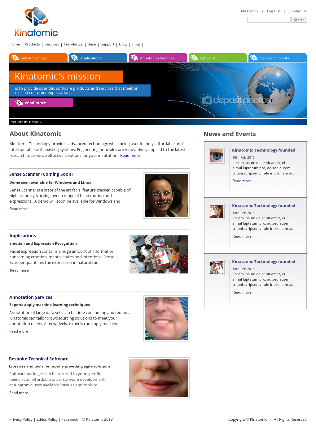 Web Design by Relativiteit for Kinatomic Technology | Design #1499979