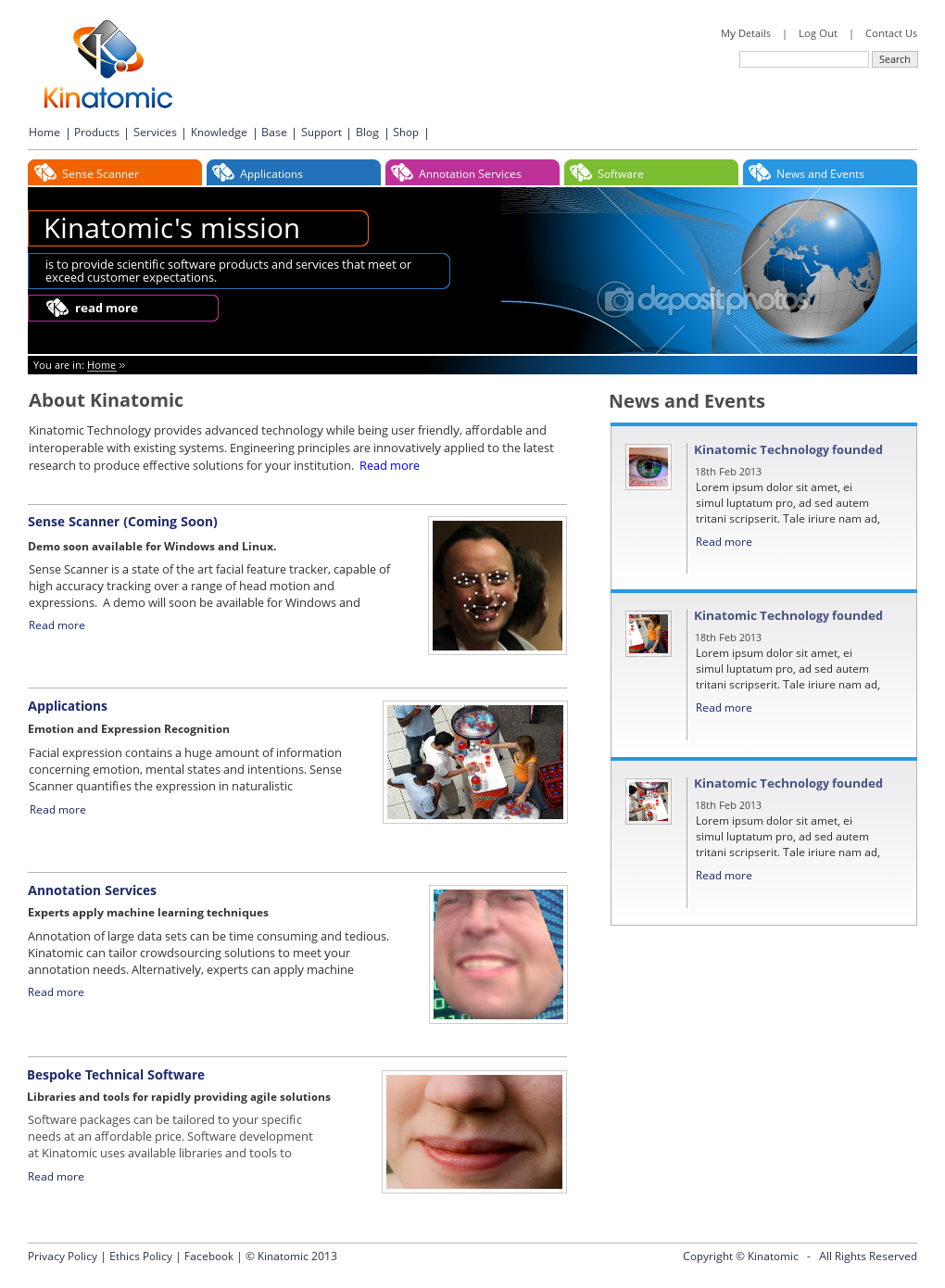 Web Design by Relativiteit for Kinatomic Technology | Design #1510641