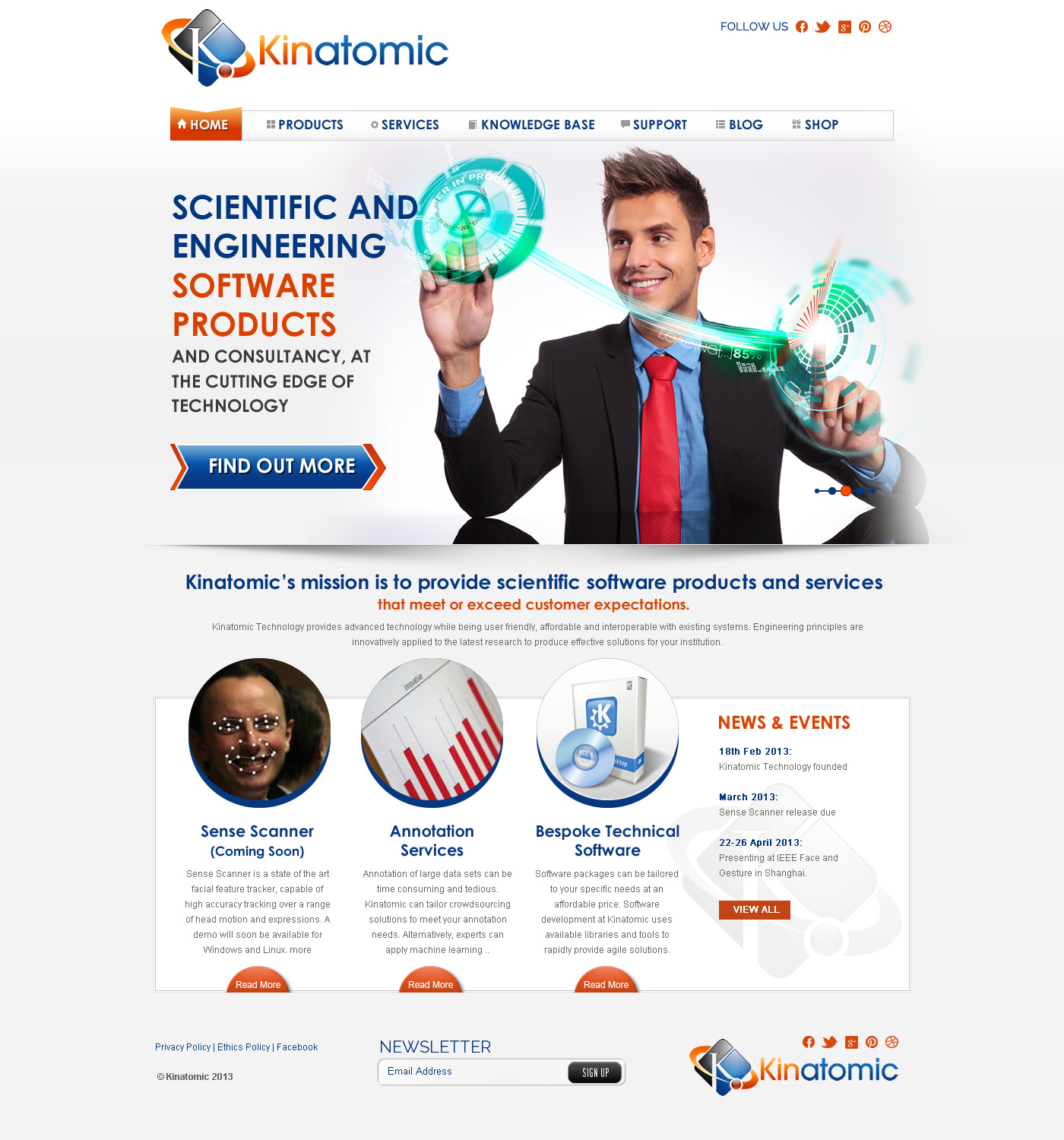 Web Design by TechWise for Kinatomic Technology | Design #1522021