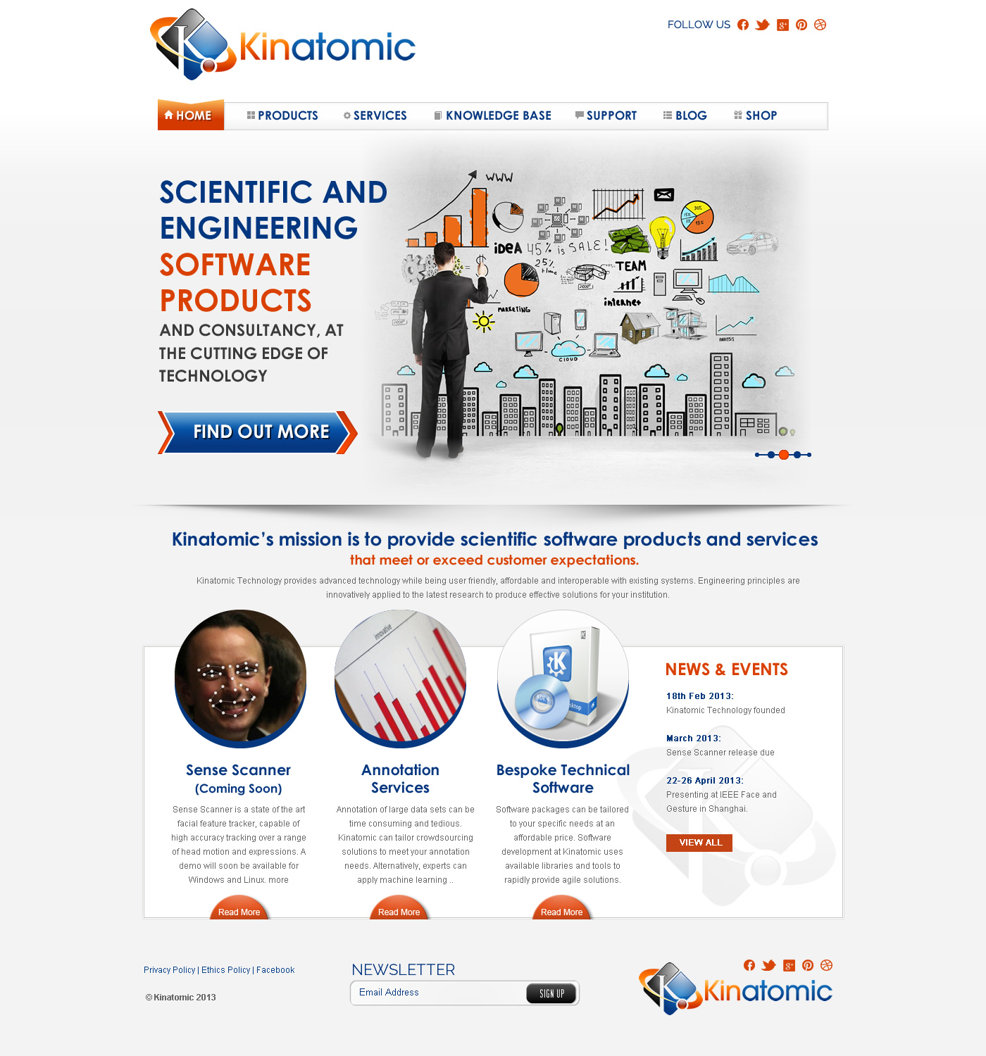Web Design by TechWise for Kinatomic Technology | Design #1522023