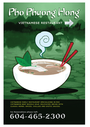 Vietnamese Restaurant Poster | Poster Design by aneela