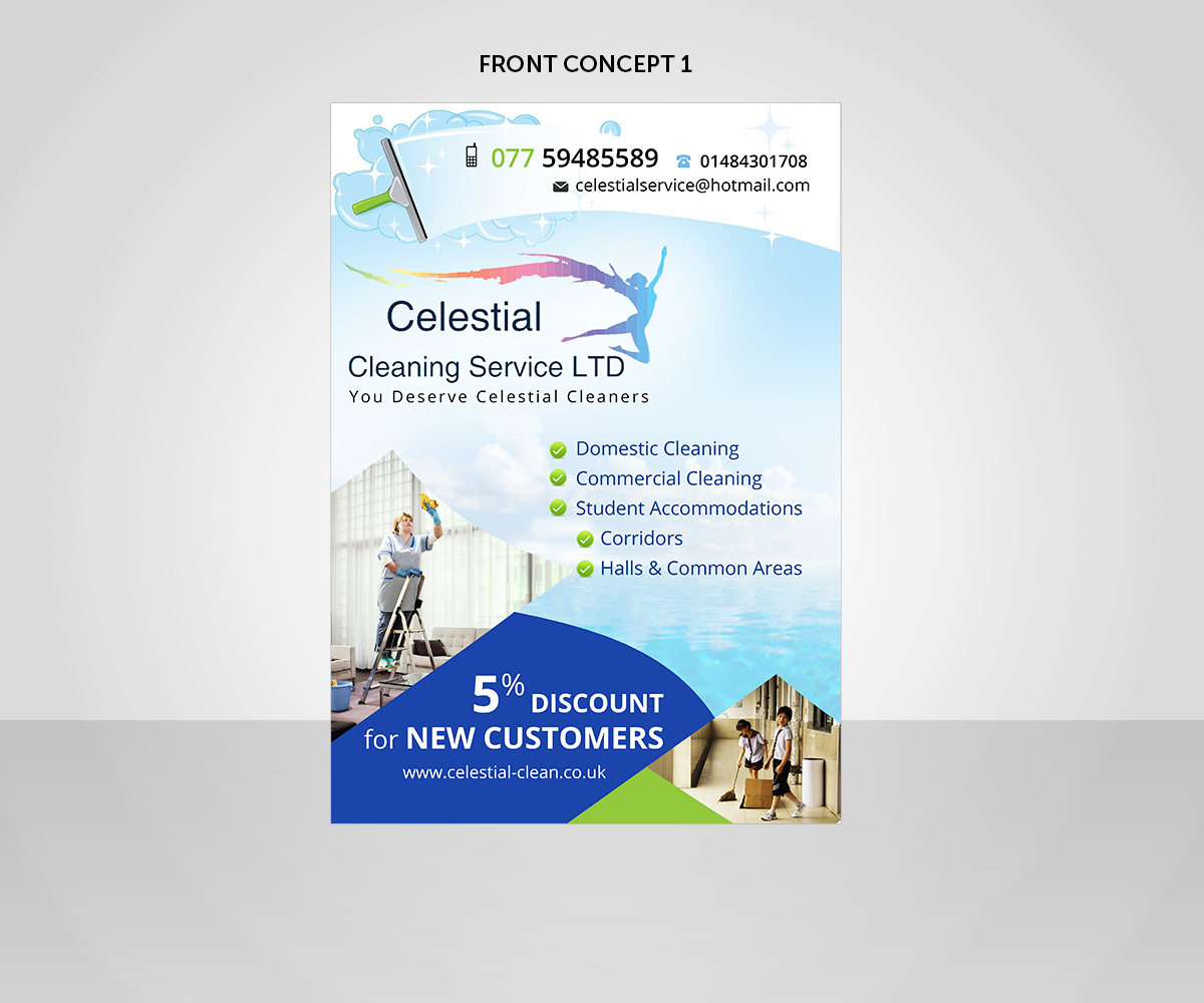 Flyer Design by anushka_snigdha for Celestial Cleaning Service LTD | Design #5405480