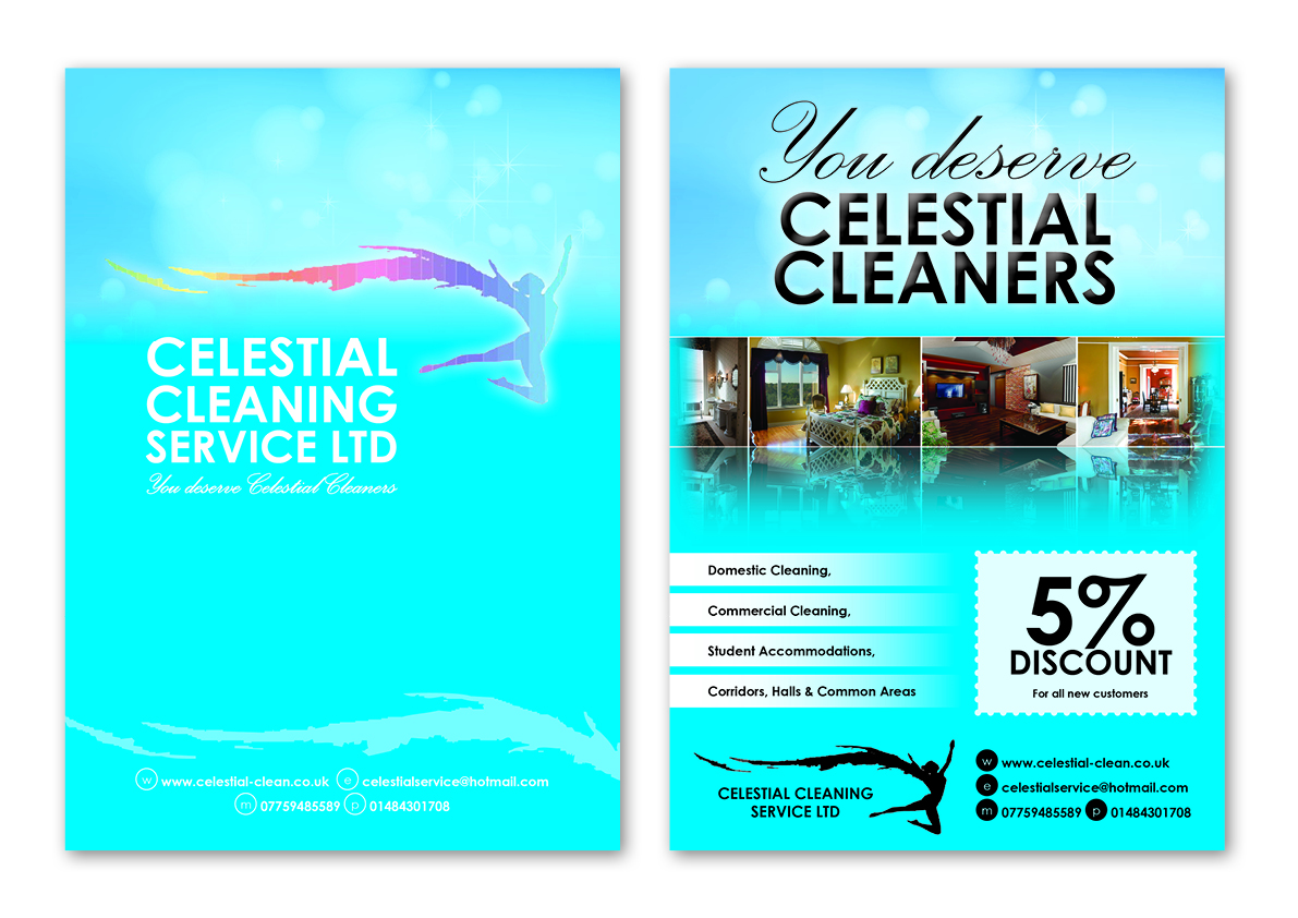 Flyer Design by Kelalo for Celestial Cleaning Service LTD | Design #5435847