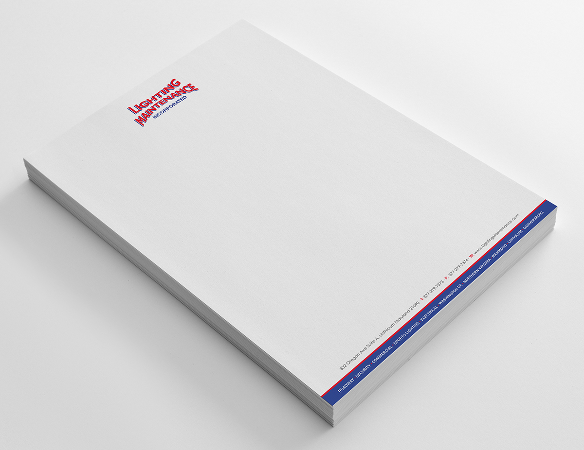 Stationery Design by logodentity for Lighting Maintenance Inc | Design #5366904
