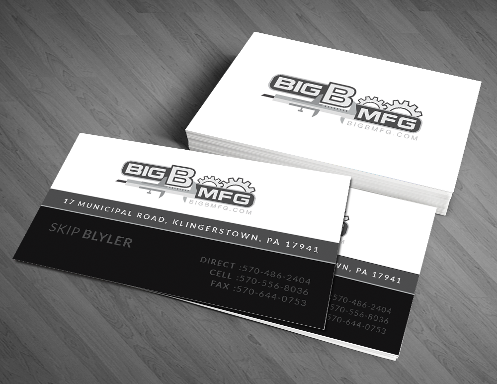 Business Card Design by  Artman for big b mfg | Design #5427494