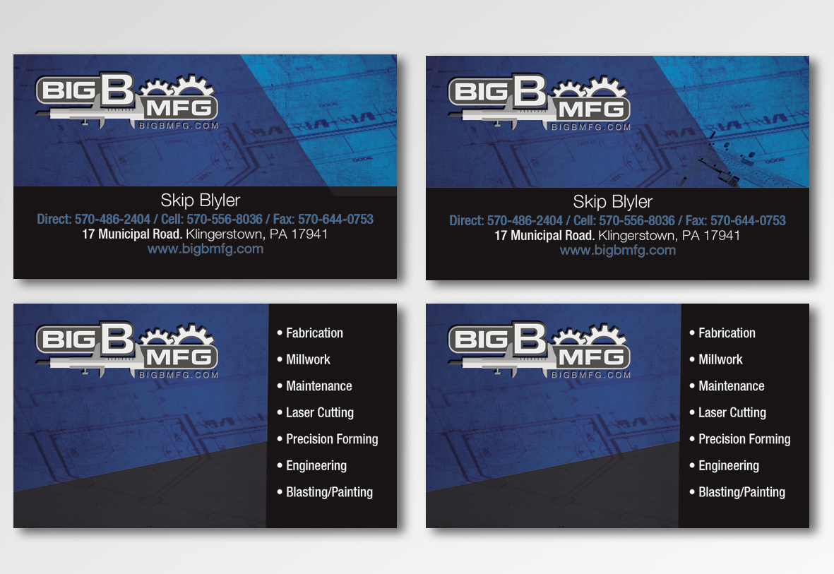 Business Card Design by moria13 for big b mfg | Design #5379784