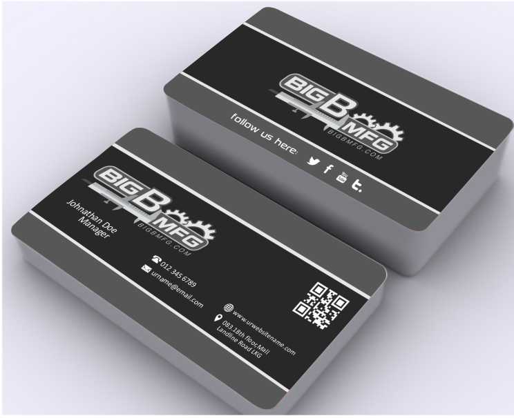 Diseño de Tarjeta de Presentación por AwsomeD para big b mfg | Diseño #5400844