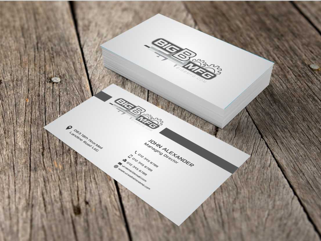 Diseño de Tarjeta de Presentación por AwsomeD para big b mfg | Diseño #5400845