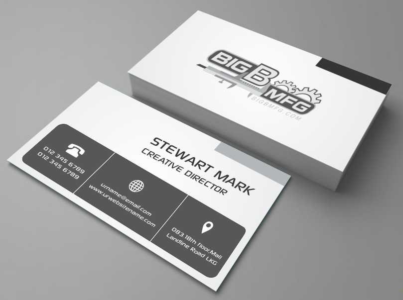 Diseño de Tarjeta de Presentación por AwsomeD para big b mfg | Diseño #5400847