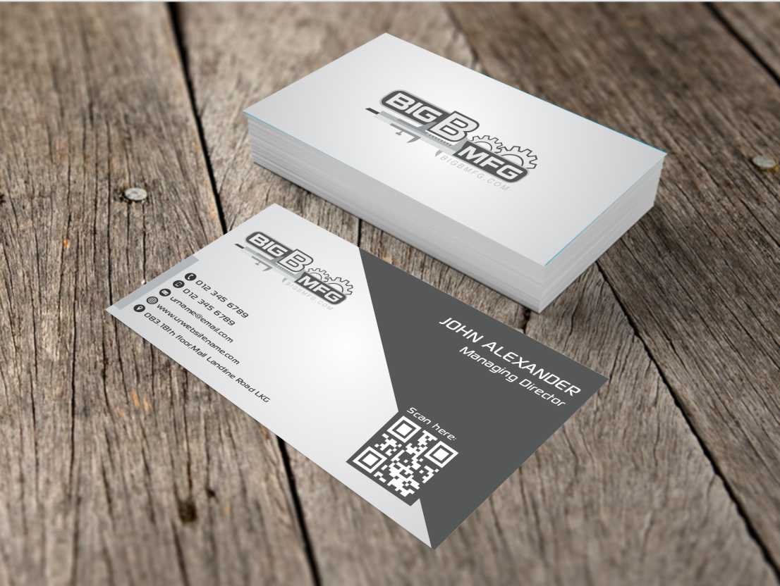 Diseño de Tarjeta de Presentación por AwsomeD para big b mfg | Diseño #5400849