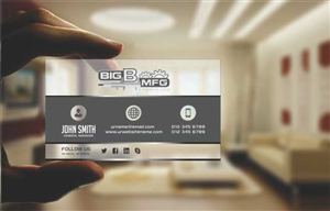 Business Card Design by AwsomeD for big b mfg | Design: #5400858