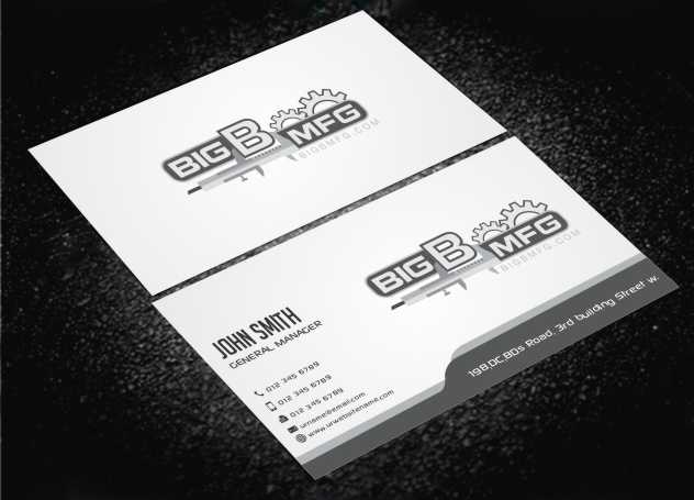 Diseño de Tarjeta de Presentación por AwsomeD para big b mfg | Diseño #5400862