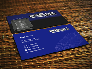 Diseño de Tarjeta de Presentación por Sajin para big b mfg | Diseño: #5437920