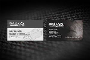 Business Card Design by diRtY.EMM for big b mfg | Design: #5567787