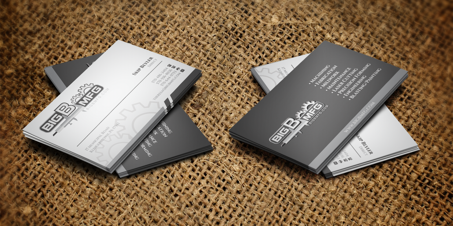 Diseño de Tarjeta de Presentación por WebixBD para big b mfg | Diseño #5365233