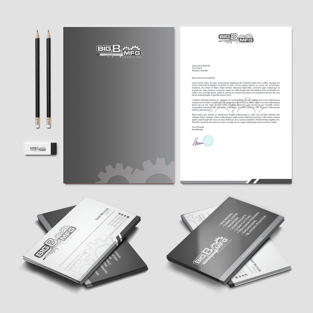 Diseño de Tarjeta de Presentación por WebixBD para big b mfg | Diseño #5365264