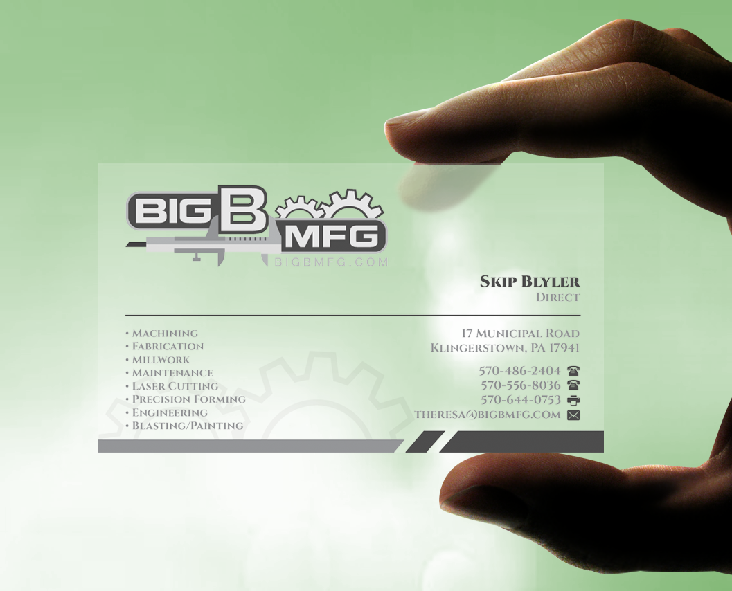 Business Card Design by WebixBD for big b mfg | Design #5370039