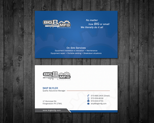 Business Card Design by halum420 for big b mfg | Design: #5433411