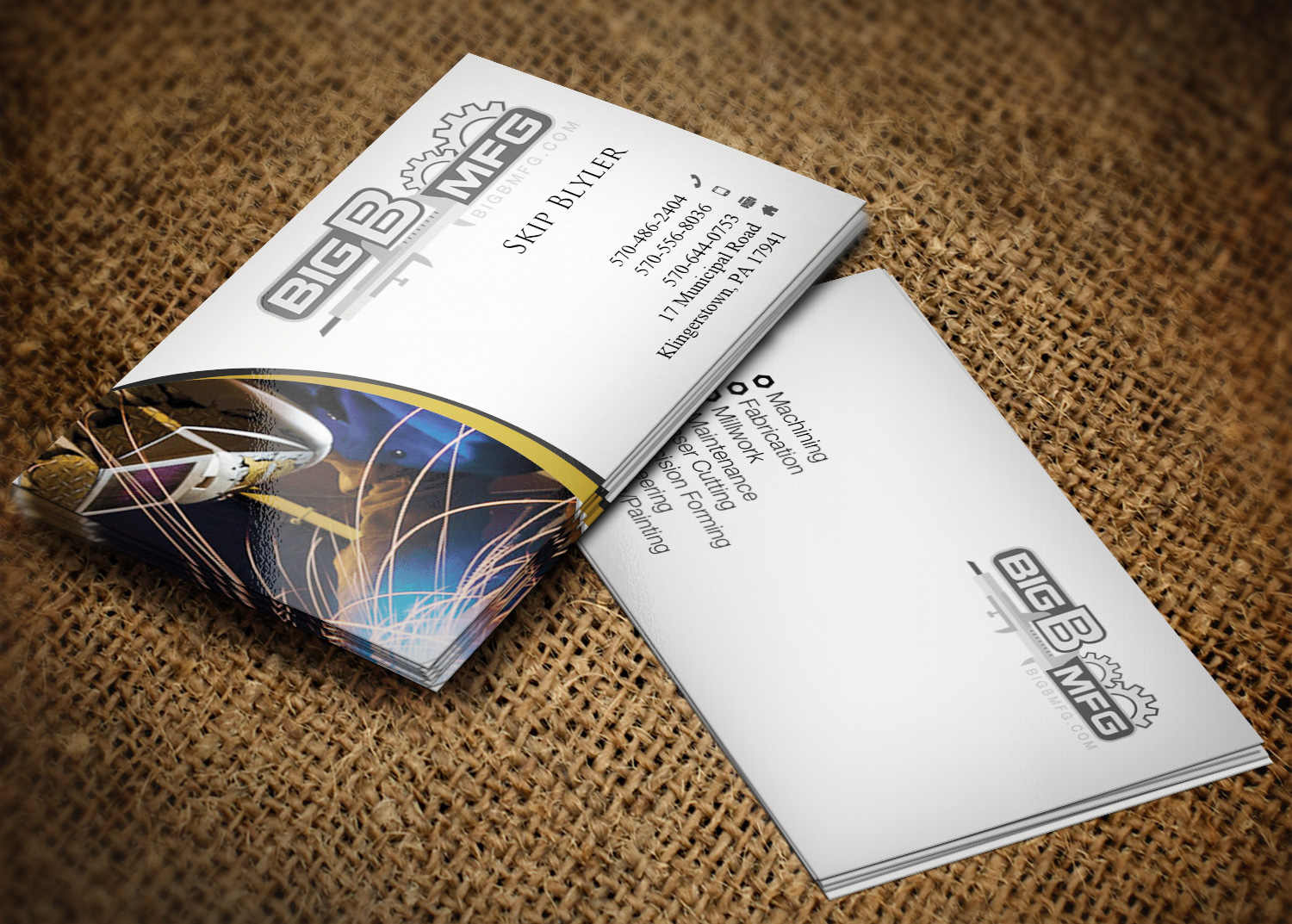 Business Card Design by Lanka Ama for big b mfg | Design #5366299