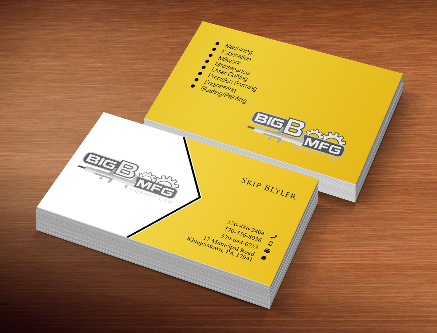 Business Card Design by Lanka Ama for big b mfg | Design #5366300