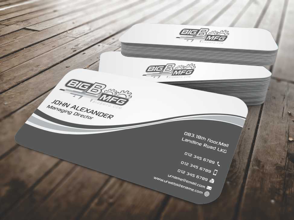 Diseño de Tarjeta de Presentación por szabist para big b mfg | Diseño #5400669