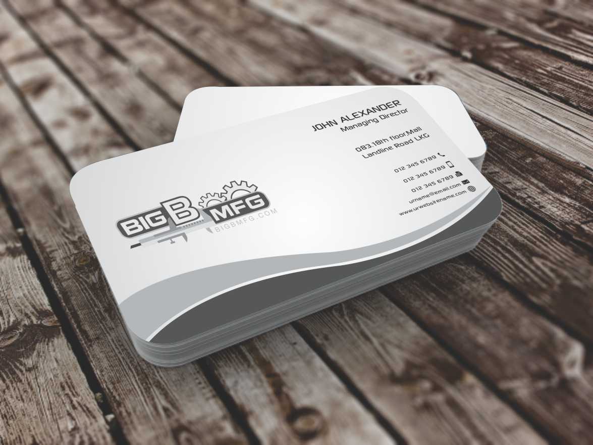 Diseño de Tarjeta de Presentación por szabist para big b mfg | Diseño #5400674