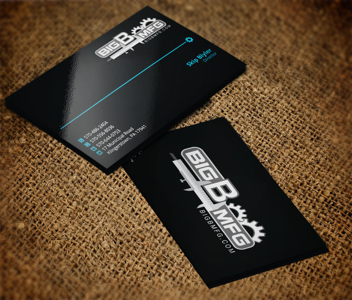 Business Card Design by Verified artistry (Design garden) for big b mfg | Design #5368068