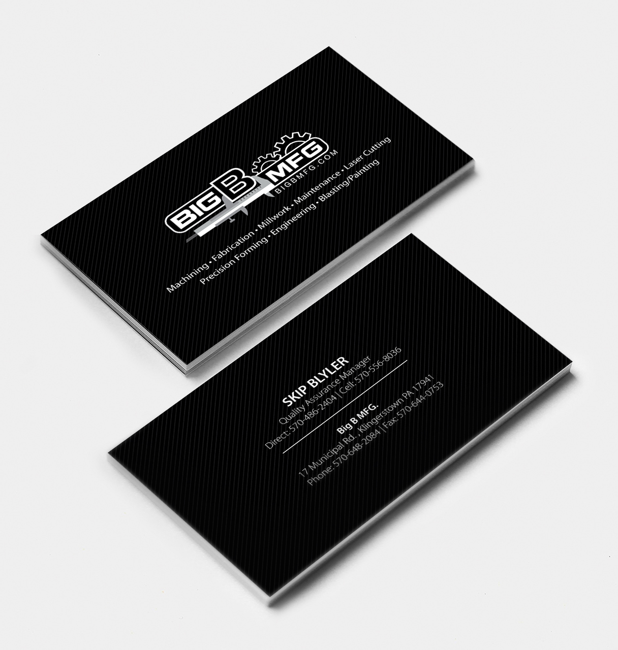 Diseño de Tarjeta de Presentación por RahulJoshi para big b mfg | Diseño #5405060