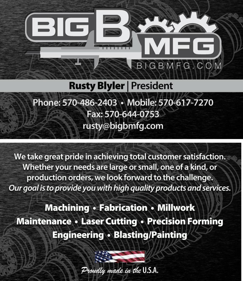 Business Card Design by CTariq for big b mfg | Design #5460683