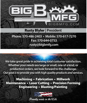 Business Card Design by CTariq for big b mfg | Design: #5461120