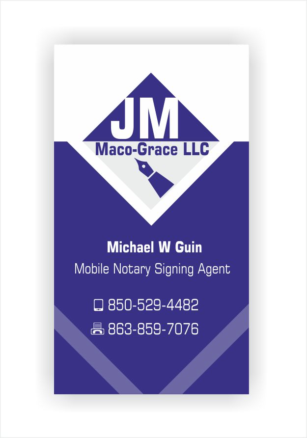 Business Card Design by IneseRo for JM Maco-Grace LLC | Design #5407634