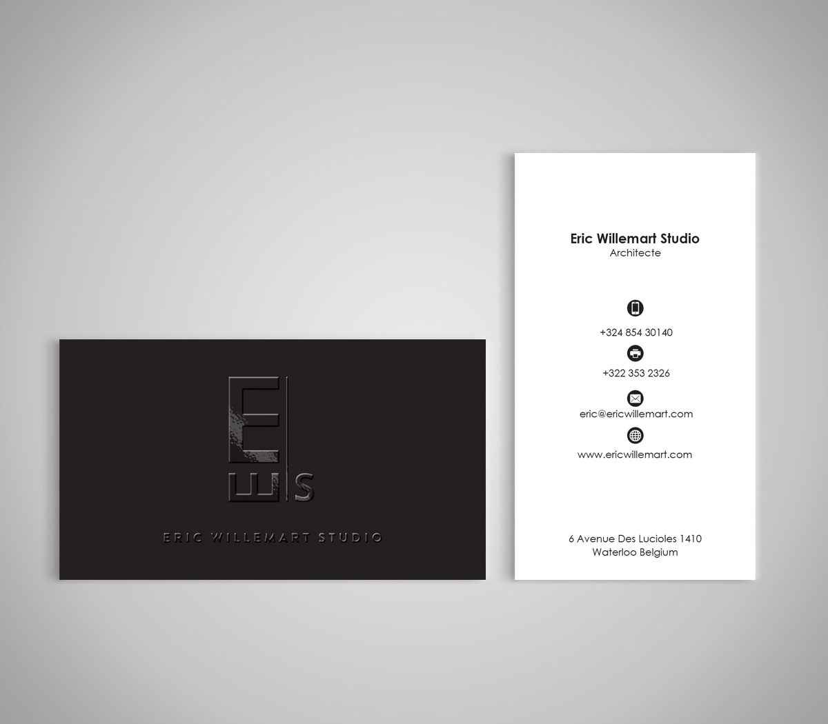 Diseño de Tarjeta de Presentación por halum420 para eric willemart studio | Diseño #5446808