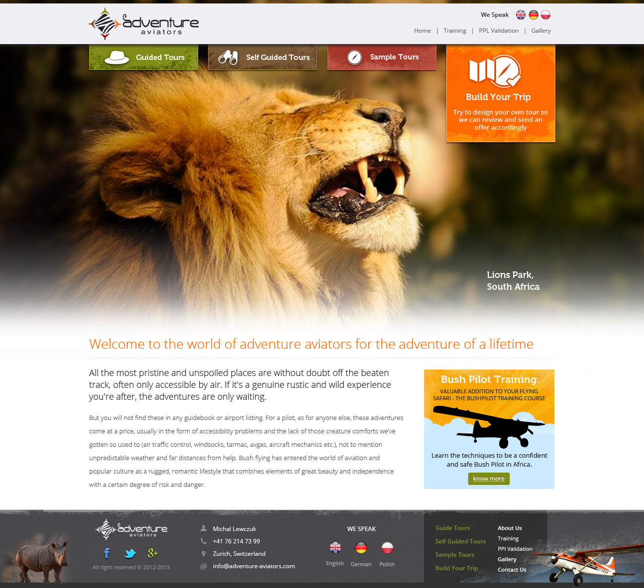 Web Design by designsoul for Adventure Aviators | Design #1495741