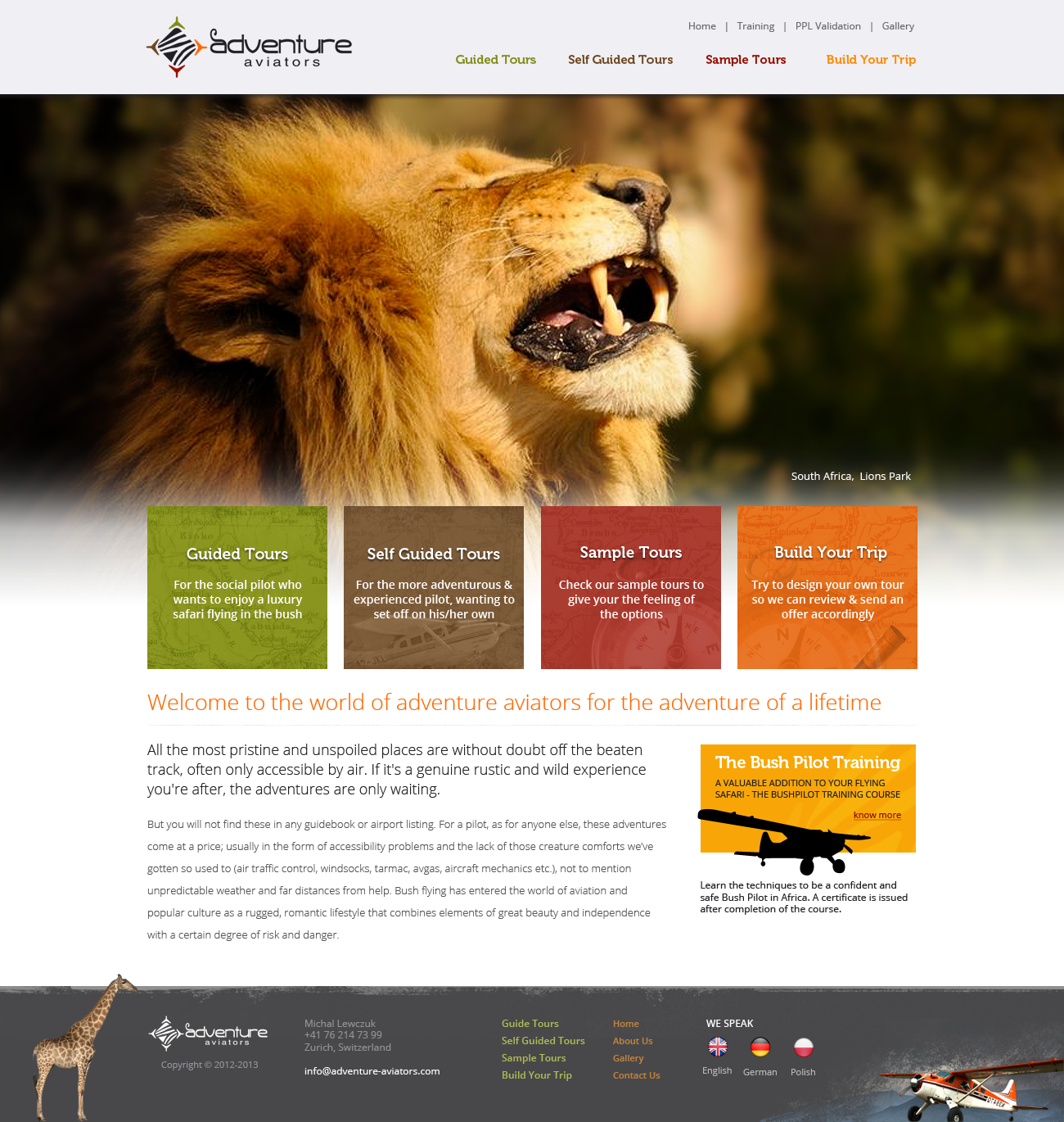 Web-Design von designsoul für Adventure Aviators | Design #1513192