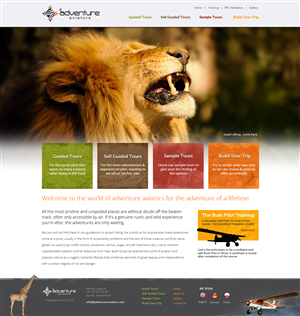 Web Design by designsoul for Adventure Aviators | Design: #1513313
